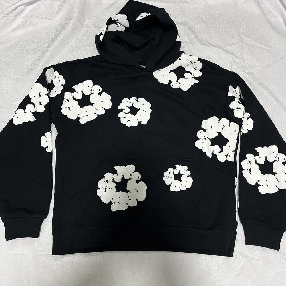Denim Tears the Cotton Wreath Sweatshirt Hoodie Pullover Black Size M Unisex NWT